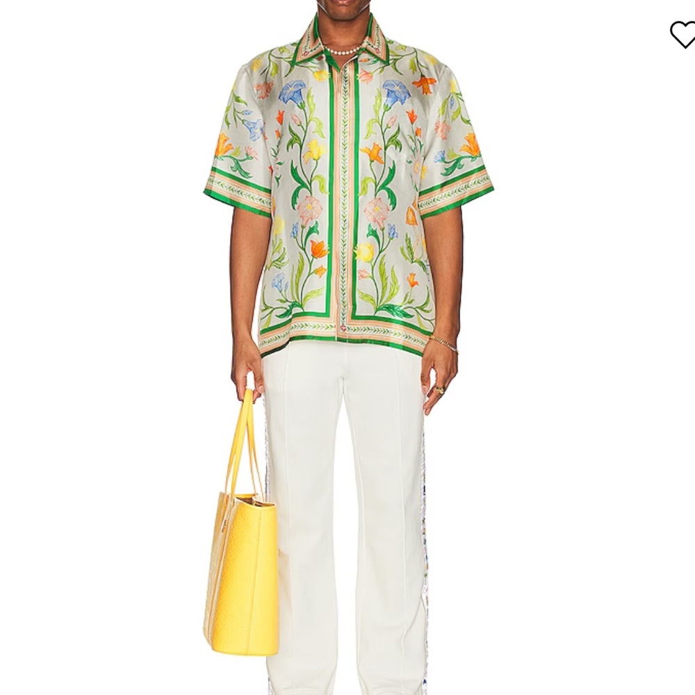 casablanca tennis club off-white l’arche cuban collar shirt - Picture 7 of 11